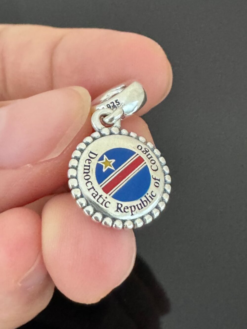 Pandora Democratic Republic of Congo FlAG Exclusive Charm